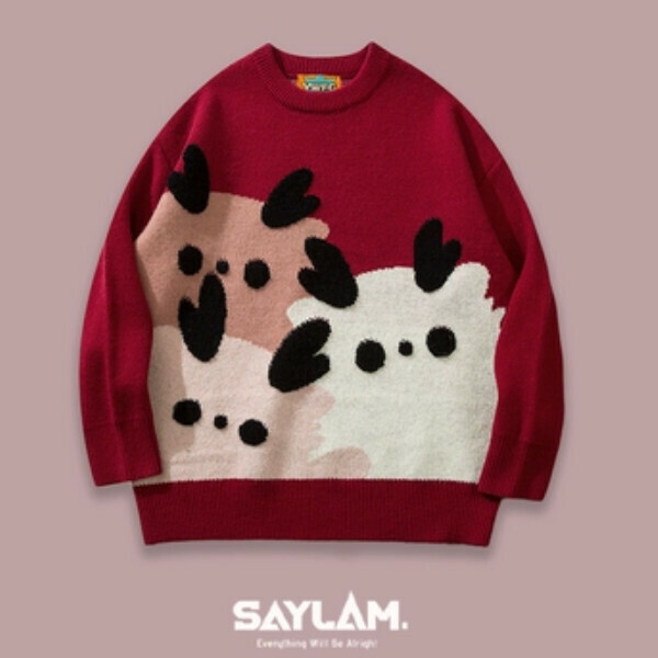 Hot Recommended SAYLAM American Street Retro Color [Cone Angry Corner] Red Please contact customer service to confirm the size after placing an order