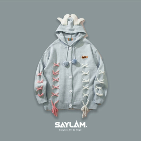 Popular SAYLAM American street retro color [elk lost its way] blue. Please contact customer service to confirm the size after placing an order.