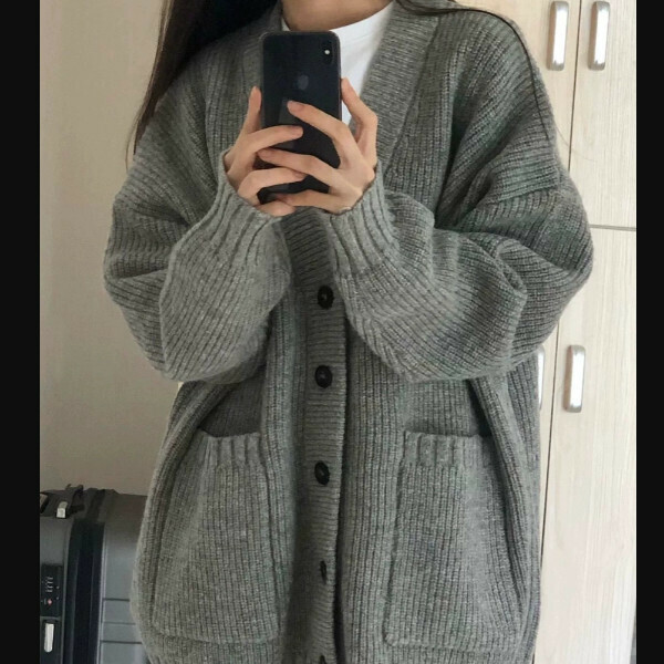 Popular knitted sweater for women (grey) (S/M/L/XL/2XL, please contact customer service for shipping sizes after placing an order)