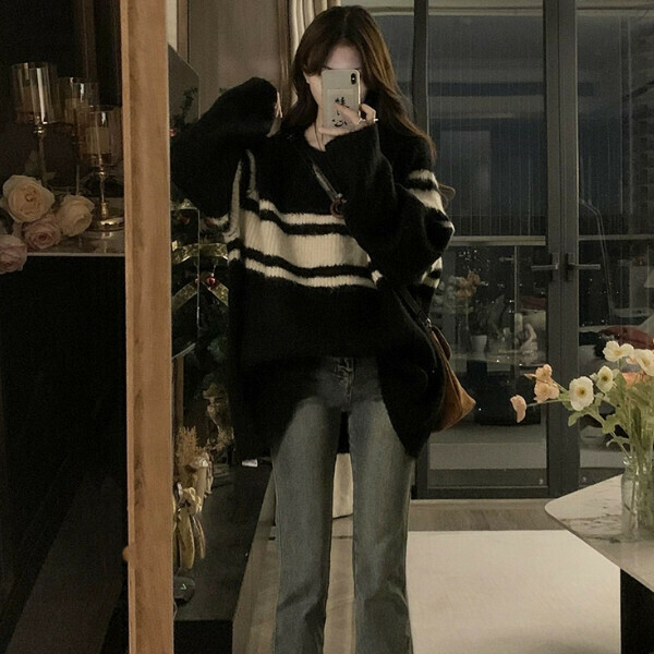 Popular sweater jacket (black) (S/M/L/XL/2XL sizes will be shipped after placing the order and contact customer service)