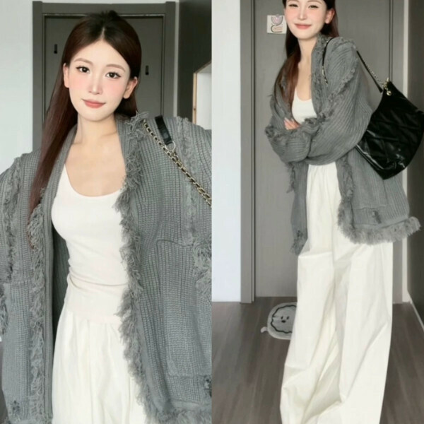 Popular cardigan sweater (picture color) (S/M/L/XL/2XL size will be shipped after placing the order and contact customer service)