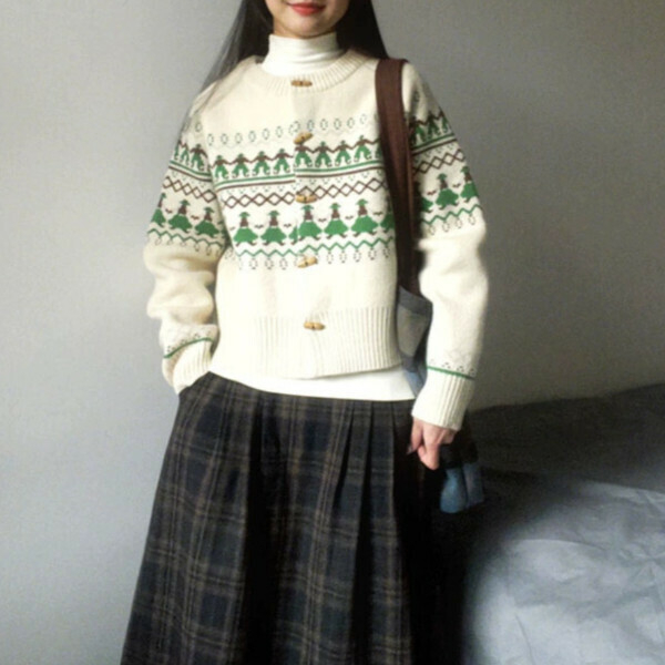 Popular knitted cardigan top (picture color) (S/M/L/XL/2XL, please contact customer service for shipping sizes after placing an order)