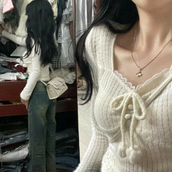 Popular slimming bottoming shirt (white) (S/M/L/XL sizes will be shipped after you place the order and contact customer service)