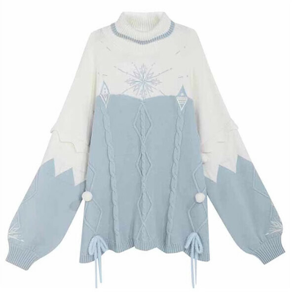Hot style small fresh turtleneck pullover sweater (blue) (S/M/L size, please contact customer service after placing the order for delivery size)