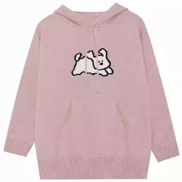 Popular hooded sweater (pink) (S/M/L size, please contact customer service after placing the order for delivery size)