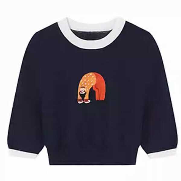 Popular age-reducing knitted short-sleeves (navy blue) (S/M/L sizes, please contact customer service after placing the order for delivery size)