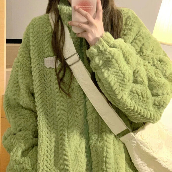 Hot style jackets for women, trendy cotton-padded jackets (emerald green) (S/M/L/XL/2XL, please contact customer service for shipping sizes after placing an order)