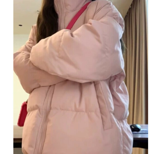 爆款加厚棉服外套（粉色）（S/M/L/XL/2XL下單後與客服聯系發貨的尺碼）