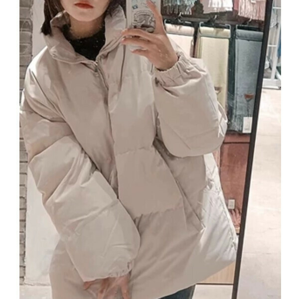 爆款加厚棉服外套（杏色）（S/M/L/XL/2XL下單後與客服聯系發貨的尺碼）