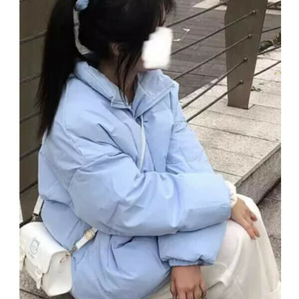 爆款加厚棉服外套（藍色）（S/M/L/XL/2XL下單後與客服聯系發貨的尺碼）