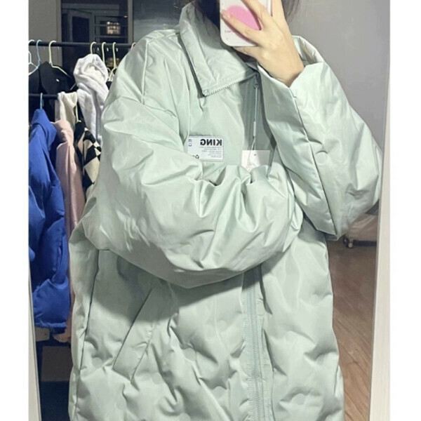 爆款百搭棉服（淺綠色）（S/M/L/XL/2XL下單後與客服聯系發貨的尺碼）
