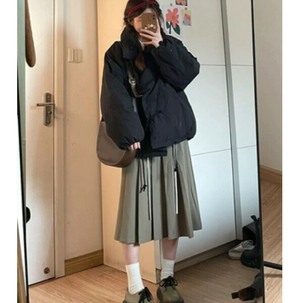 爆款小眾保暖棉衣（黑色）（S/M/L/XL/2XL下單後與客服聯系發貨的尺碼）