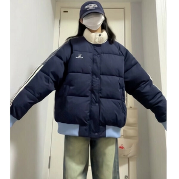 爆款立領棉衣（藏青色）（S/M/L/XL/2XL下單後與客服聯系發貨的尺碼）