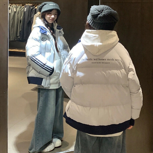 爆款小個子加厚棉衣（白色）（S/M/L/XL/2XL下單後與客服聯系發貨的尺碼）