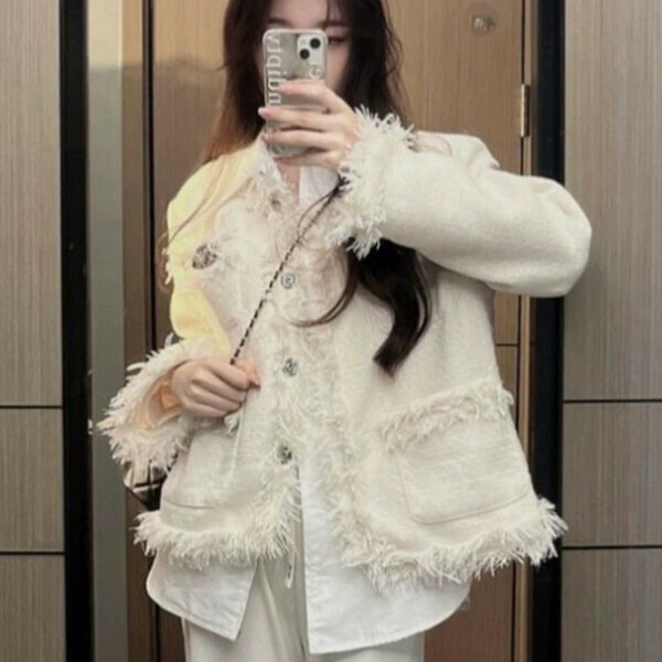 Popular high-end jacket (white) (S/M/L/XL/2XL sizes will be shipped after placing the order and contact customer service)