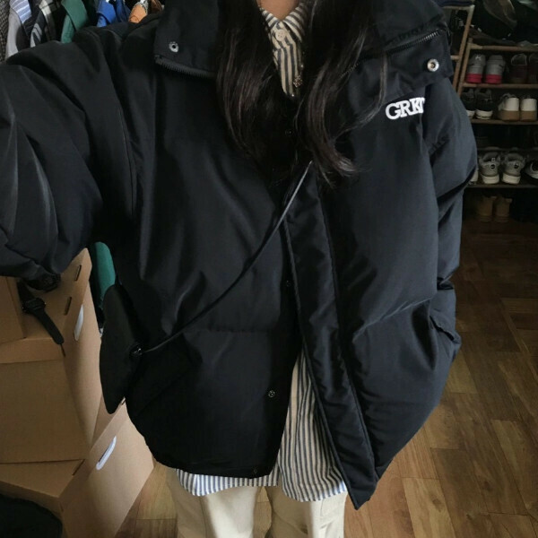 爆款棉服外套（黑色加厚）（S/M/L/XL/2XL下單後與客服聯系發貨的尺碼）