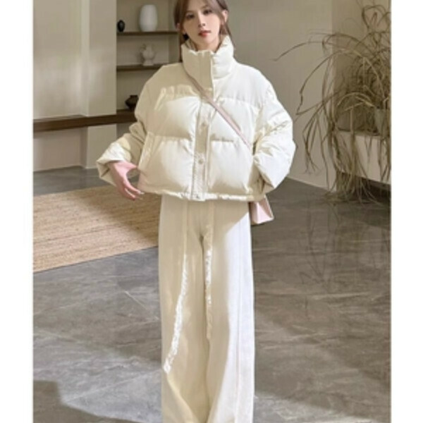 爆款百搭棉衣（白色）（S/M/L/XL下單後與客服聯系發貨的尺碼）