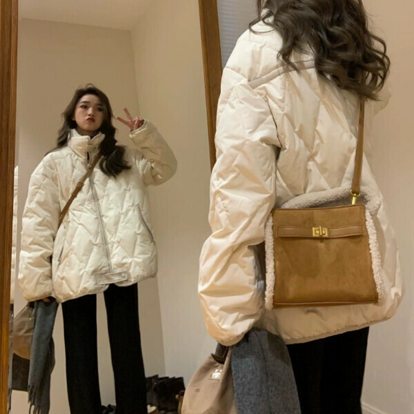 爆款小個子棉衣（米白色）（S/M/L/XL/2XL下單後與客服聯系發貨的尺碼）