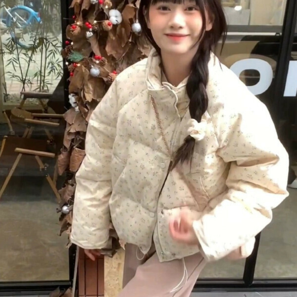 爆款保暖加厚外套（杏色）（S/M/L/XL/2XL下單後與客服聯系發貨的尺碼）
