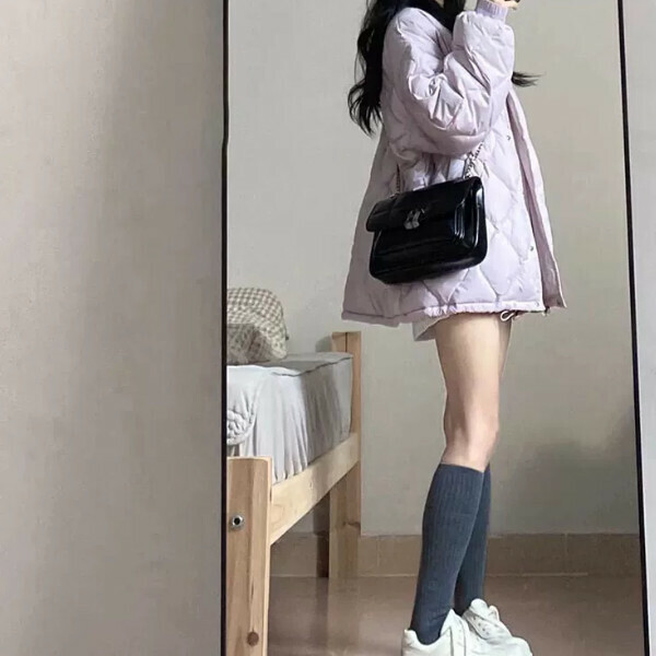 新款小個子棉衣（粉紫色）（S/M/L/XL/2XL下單後與客服聯系發貨的尺碼）