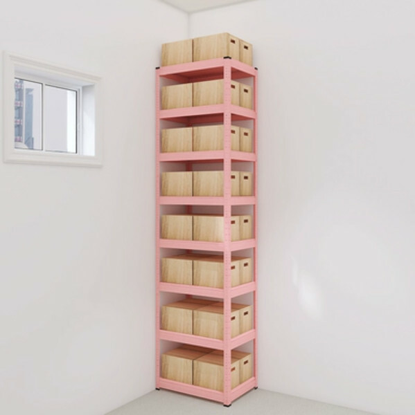 New iron color combination cabinet shelf multi-layer storage cabinet bookshelf display rack [60x40x228cm] 8 layers pink