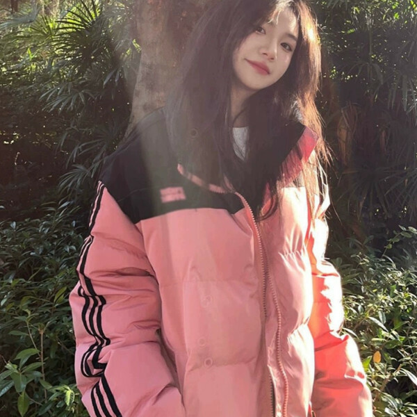 新款寬鬆保暖棉衣（粉色）（S/M/L/XL/2XL下單後與客服聯系發貨的尺碼）
