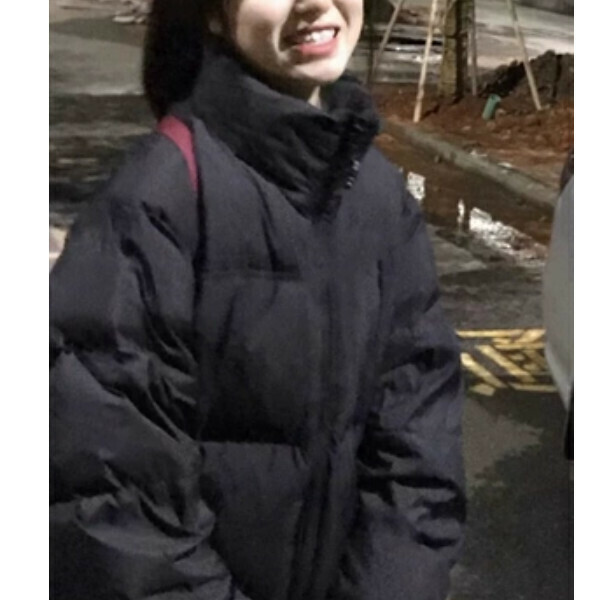 新款立領加厚棉服外套（黑色）（S/M/L/XL/2XL下單後與客服聯系發貨的尺碼）  