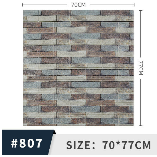 Self-adhesive three-dimensional wall stickers decorative wallpaper (#807 5mm70*77cm)