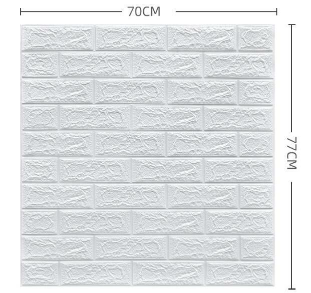 3d wall stickers self-adhesive wallpaper (white thickness 4mm)