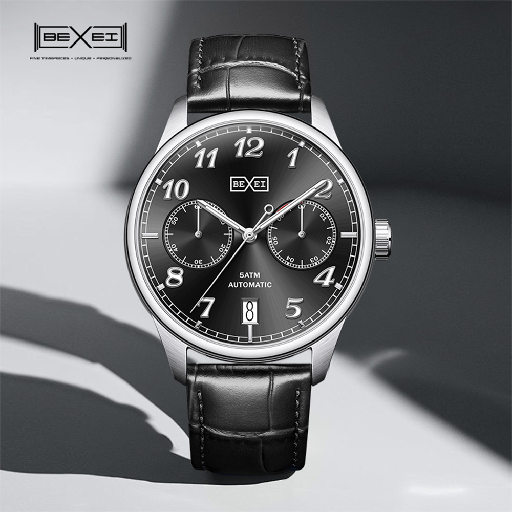 【BEXEI 貝克斯】9167 動力儲存 太陽紋錶盤 日期顯示 夜光 亮面 魅力 全自動機械錶 手錶 腕錶
