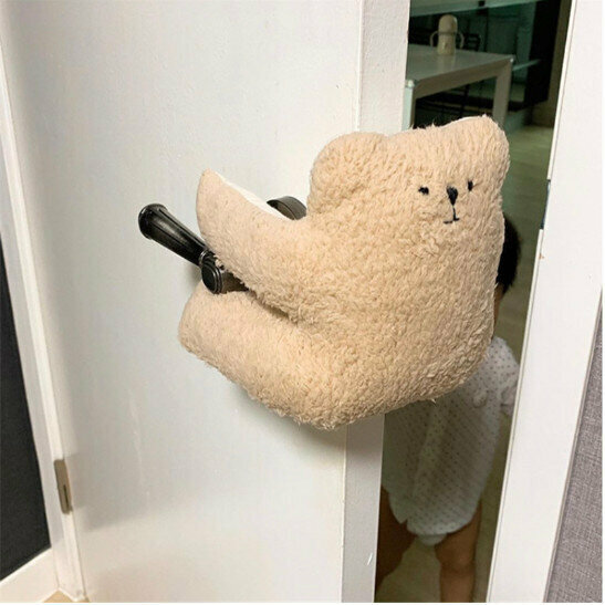 熱推[卡其色] 兒童安全門擋  動物造型門卡 可愛門檔 