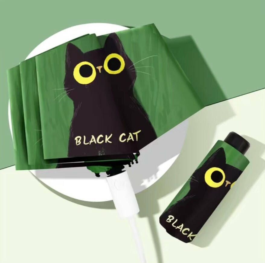 科技塗層小黑貓晴雨傘