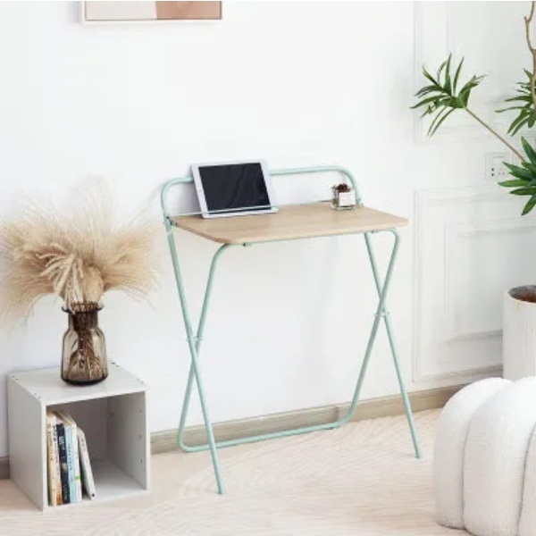 Hot selling lightweight folding desk computer desk mini fancy dress study table 60x40cm (wood grain color)