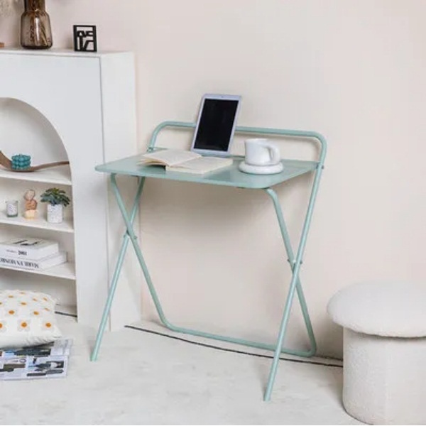 Hot selling lightweight folding table computer desk mini fancy dress study table 60x40cm (green)