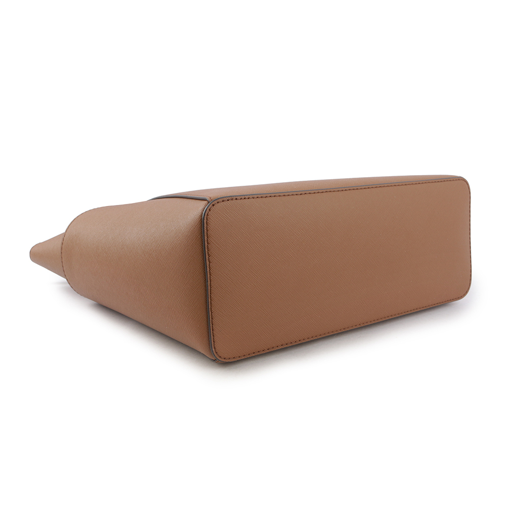 【Michael Kors】Charlotte 金字防刮皮革大款拉鍊托特包(焦糖色) 35T0GCFT7L LUGGA