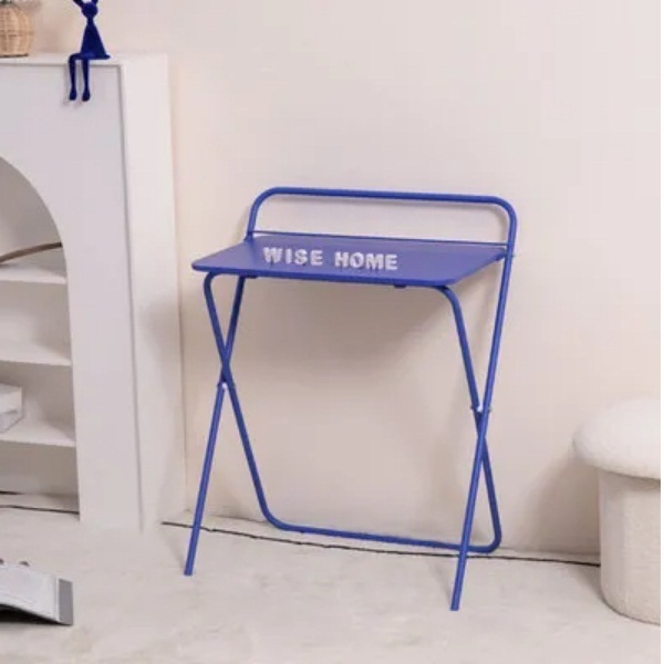 Hot selling lightweight folding desk computer desk mini fancy dress study table 60x40cm (dark blue)