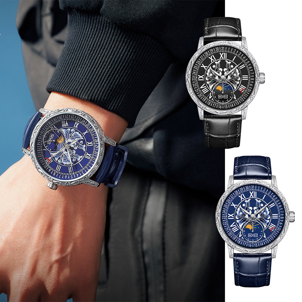 (預購)【BEXEI 貝克斯】9215 百合時光系列 日月星辰 鏤空 百合花錶盤 動力儲存 全自動 機械錶 手錶