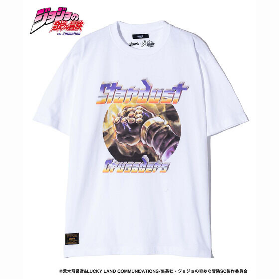 Pbandai 預訂2024/9月 ジョジョの奇妙な冒険 スターダストクルセイダース【glamb】Tシャツ　スタープラチナ⚠️⚠️熱賣款‼️落單前請先PM查詢貨源