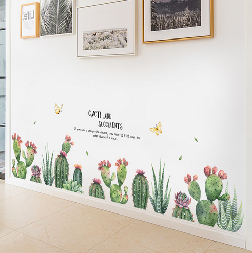 Creative DIY wall stickers, wall stickers, door stickers, interior layout (green story)