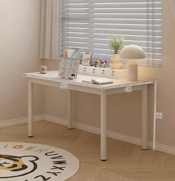 Hot Selling [Special Offer] Desk, Office Desk, Workbench, Computer Desk (80*40*75CM) (Elegant White Single Table)