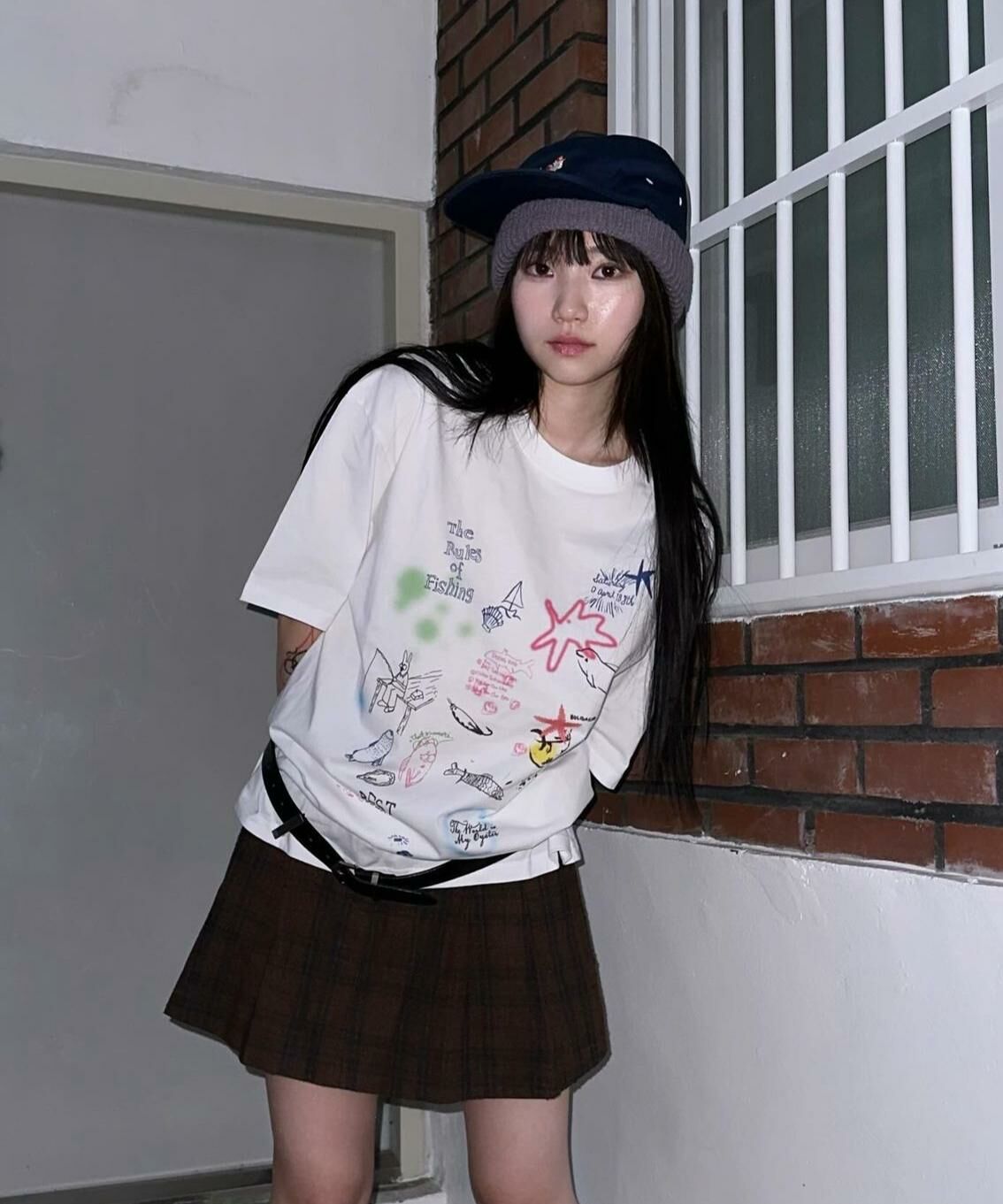 Kirsh Fishing Art Collection Graphic Loose Fit T-shirt