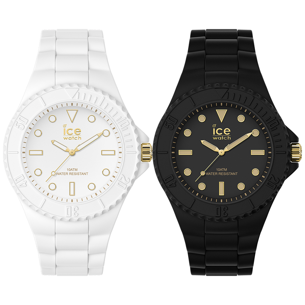 【ICE WATCH】Generation世代系列 深沉低調 星辰機芯 三針 矽膠腕錶 搶眼吸睛 燙金耀眼錶盤