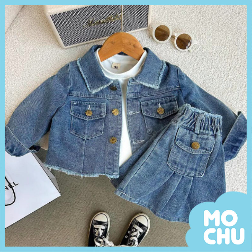 牛仔外套短裙套裝
