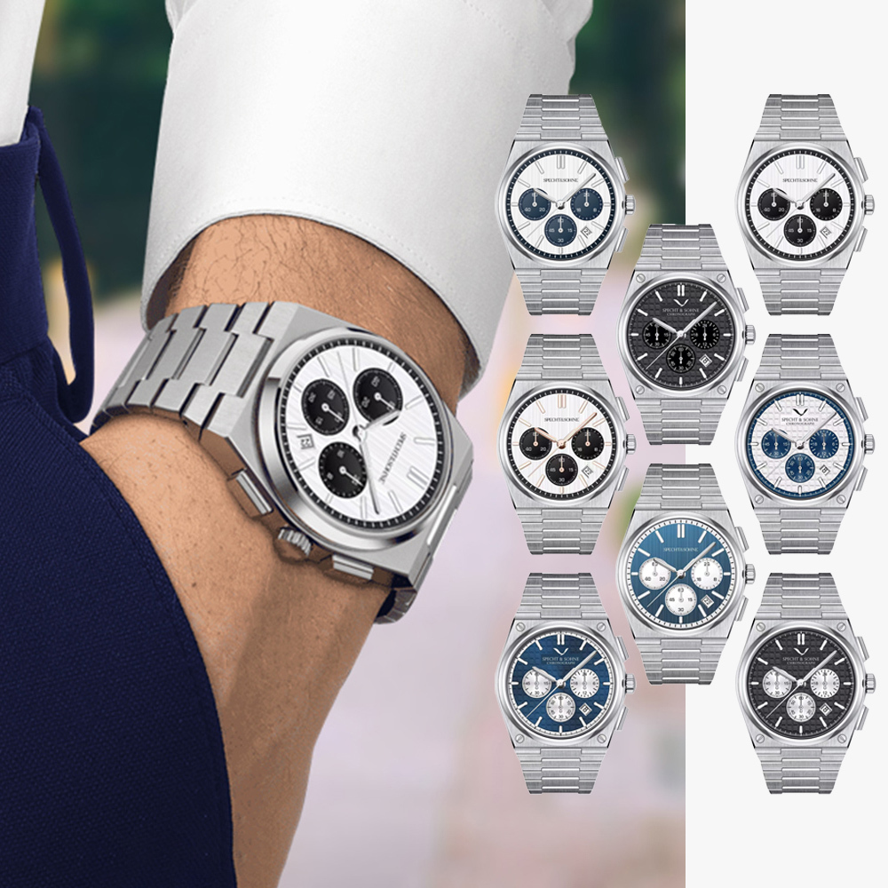 【SPECHT&SOHNE 施沛索恩】超級玩家系列 SP0005 日本精工 VK63機芯 真三眼六針 夜光 石英錶 手錶