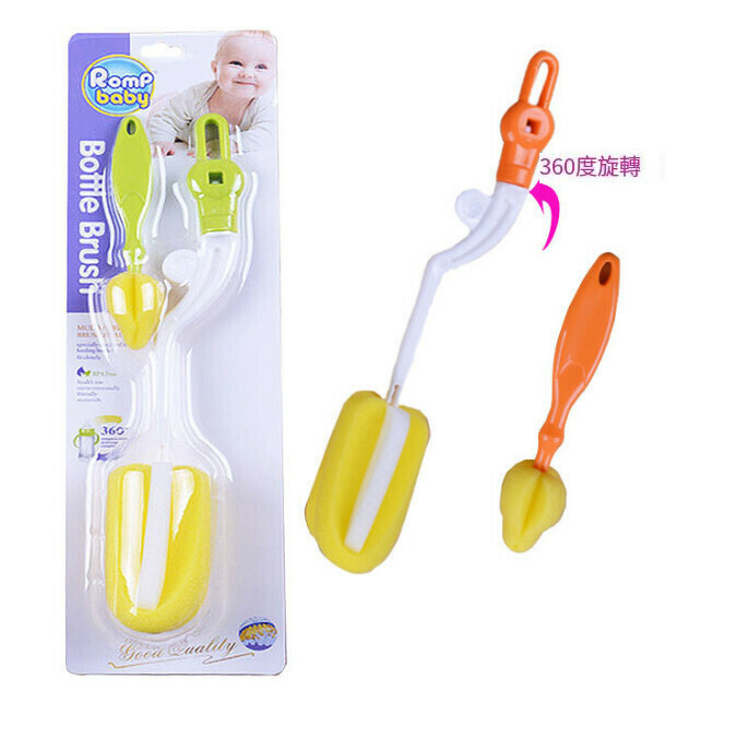 360 Degree Rotating Pacifier Brush Set (Random Color)