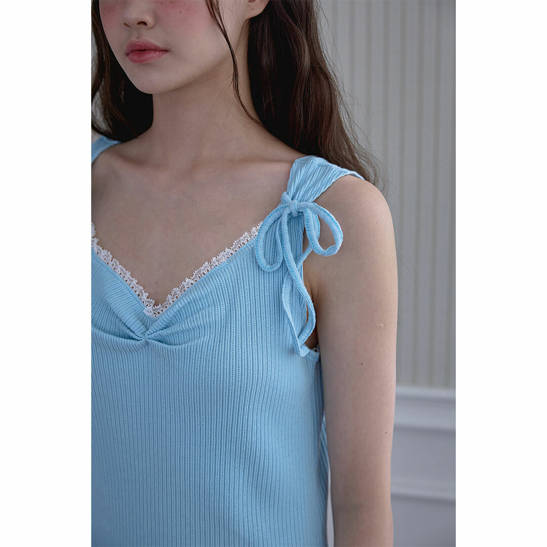 ★Rose Frantz★ Lace Shirring Mini Dress Summer Blue 5005709 Rose Frantz】【網店限定】Lace Shirring Mini Dress [Summer Blu