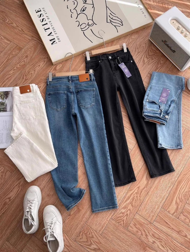 厚皮標愛心牛仔九分褲-三色