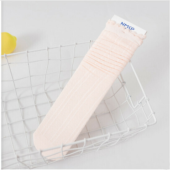 Summer Breathable Mesh Over-the-Knee Kids Socks (Pink)