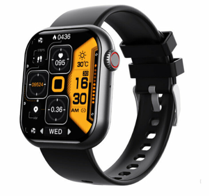F57 1.9 inch Big Screen Bluetooth Call Voice Assistant to Monitor Heart Rate and Blood Sugar Smart Watch (Vinyl)