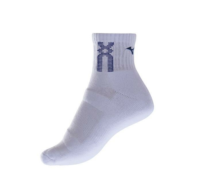 MIZUNO 運動襪 (白深藍色)